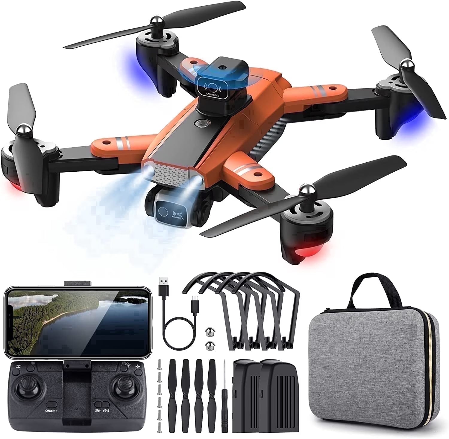 RC Drone with Camera for Kids Adults 4K Quadcopter FPV Video HD Camera Drones for Beginne,Christmas Birthday Gifts